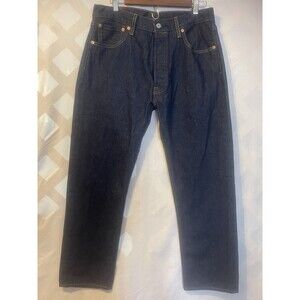 New Levis 501 Jeans Mens 34x30 Blue Original Fit Straight Dark Denim Grunge 90s